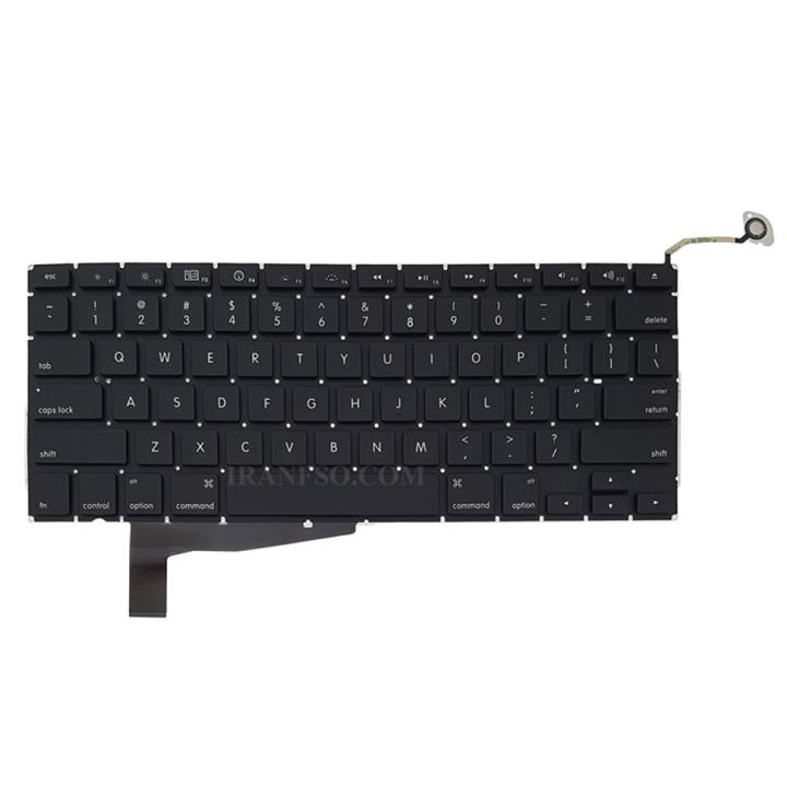 کیبرد لپ تاپ اپل MacBook Pro A1286-LAT08 مشکی-اینترکوچک به همراه کلید پاور Apple MacBook Pro A1286 LAT08 Keyboard